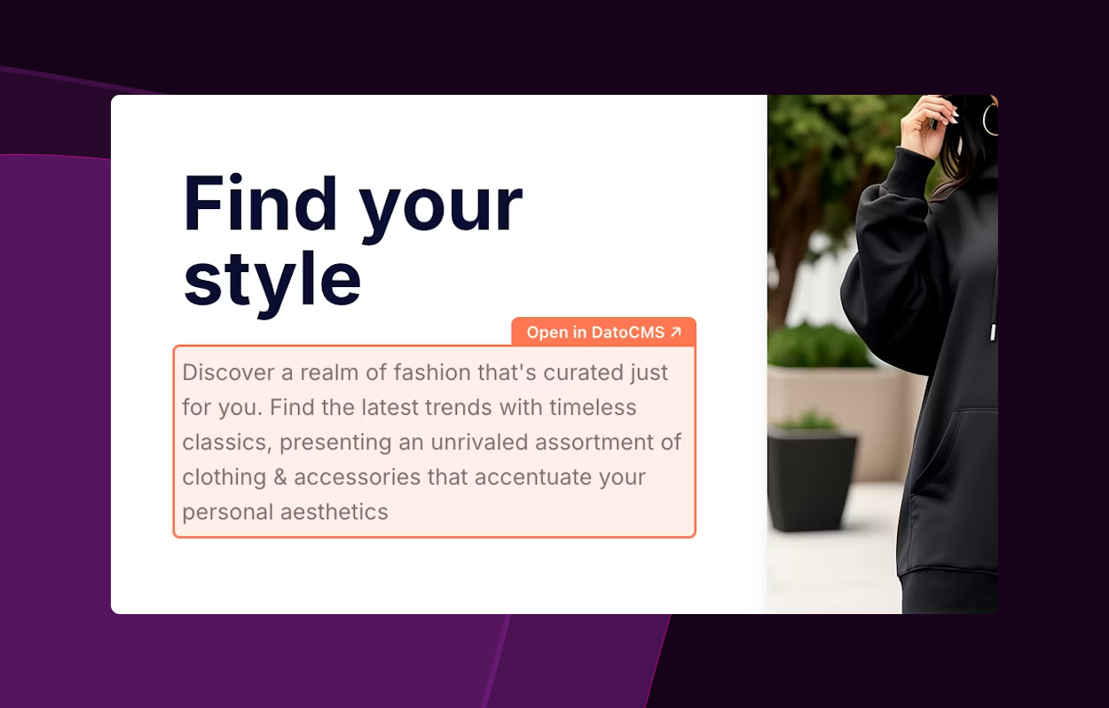 Visual Editing by DatoCMS gallery image