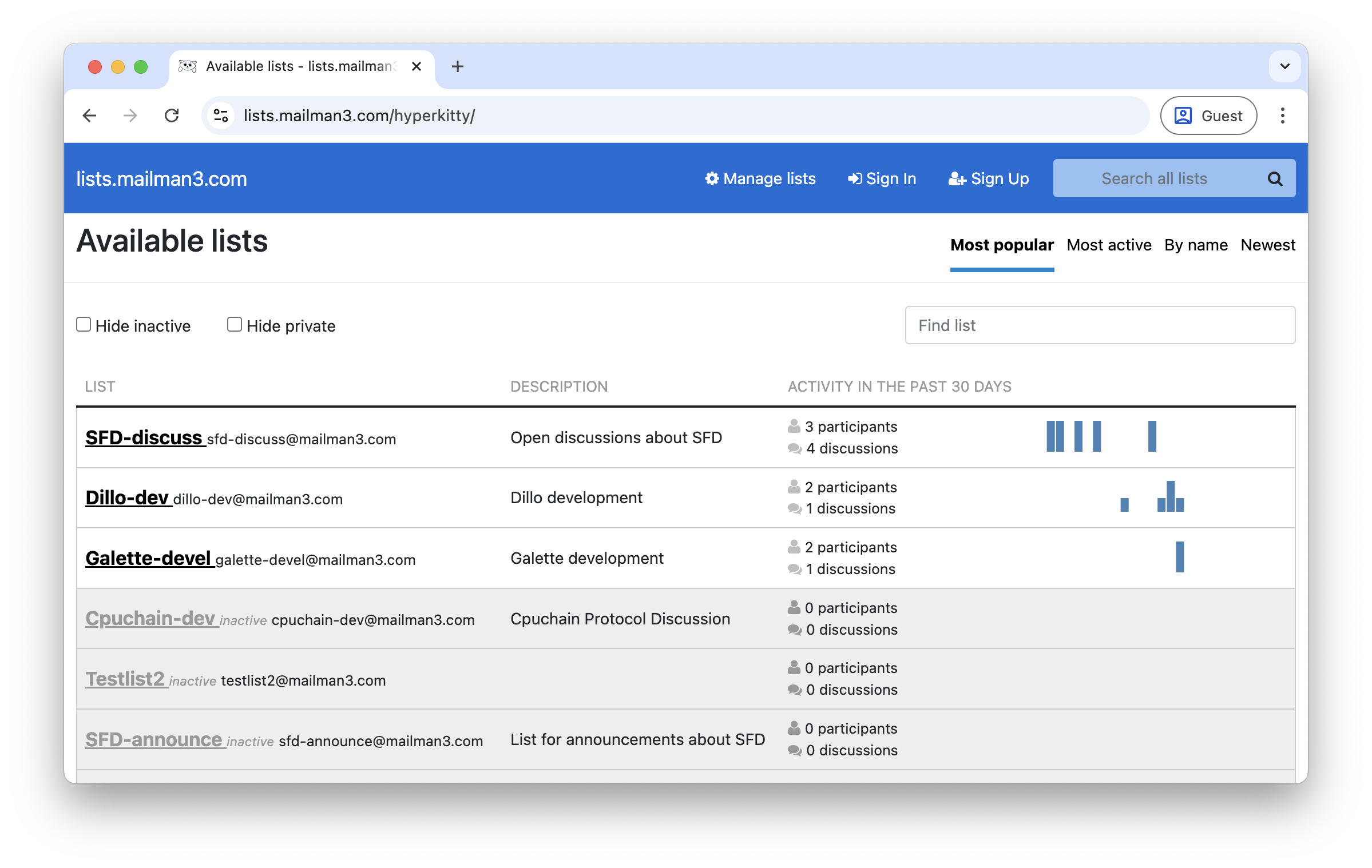Mailman 3 SaaS gallery image