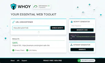 Whoy: Fast, Privacy-First Web Toolkit gallery image