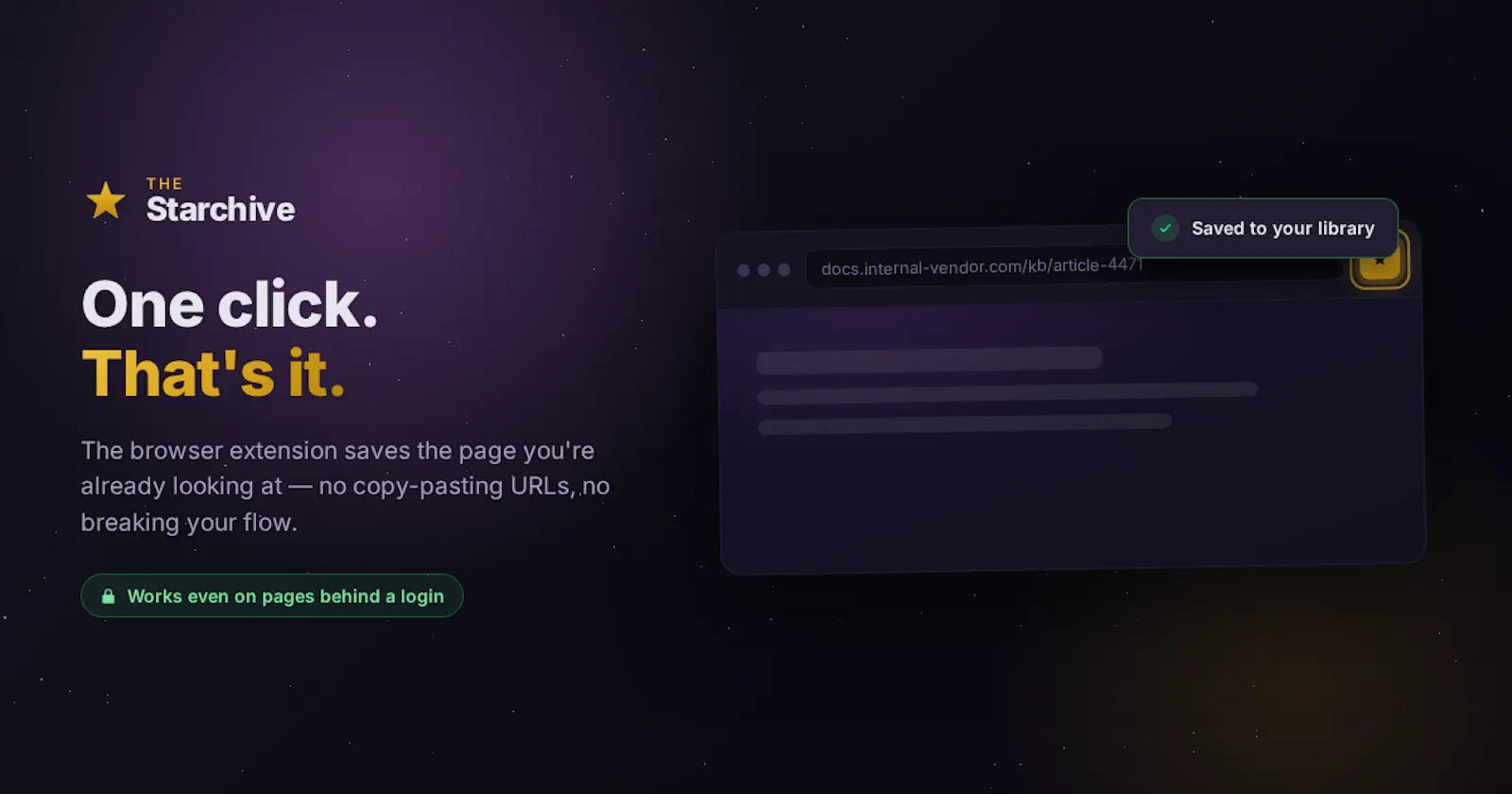 The Starchive — Bookmarks that never die screenshot 2