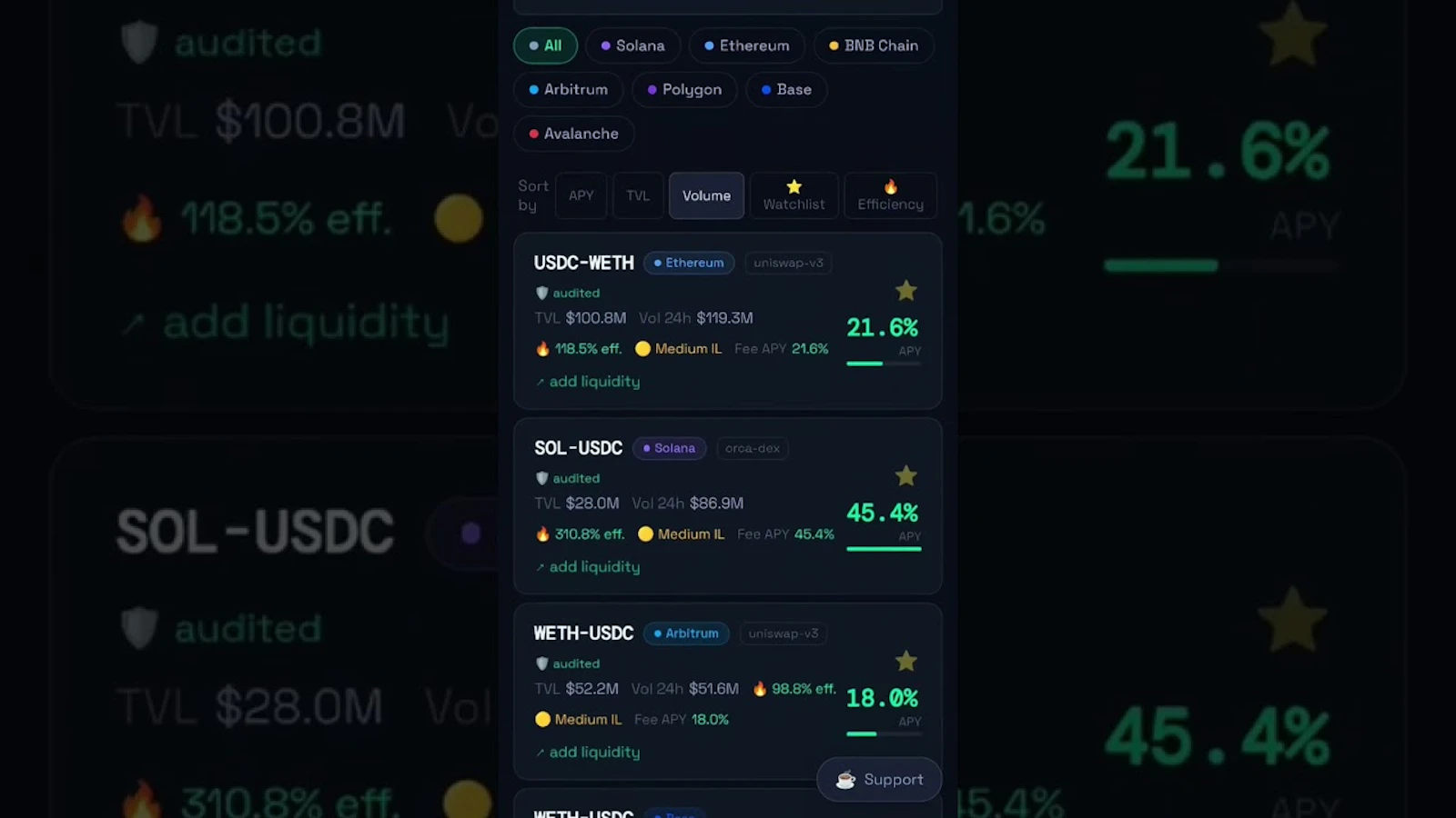 PoolFi — DeFi APY Tracker screenshot 1 (video preview)