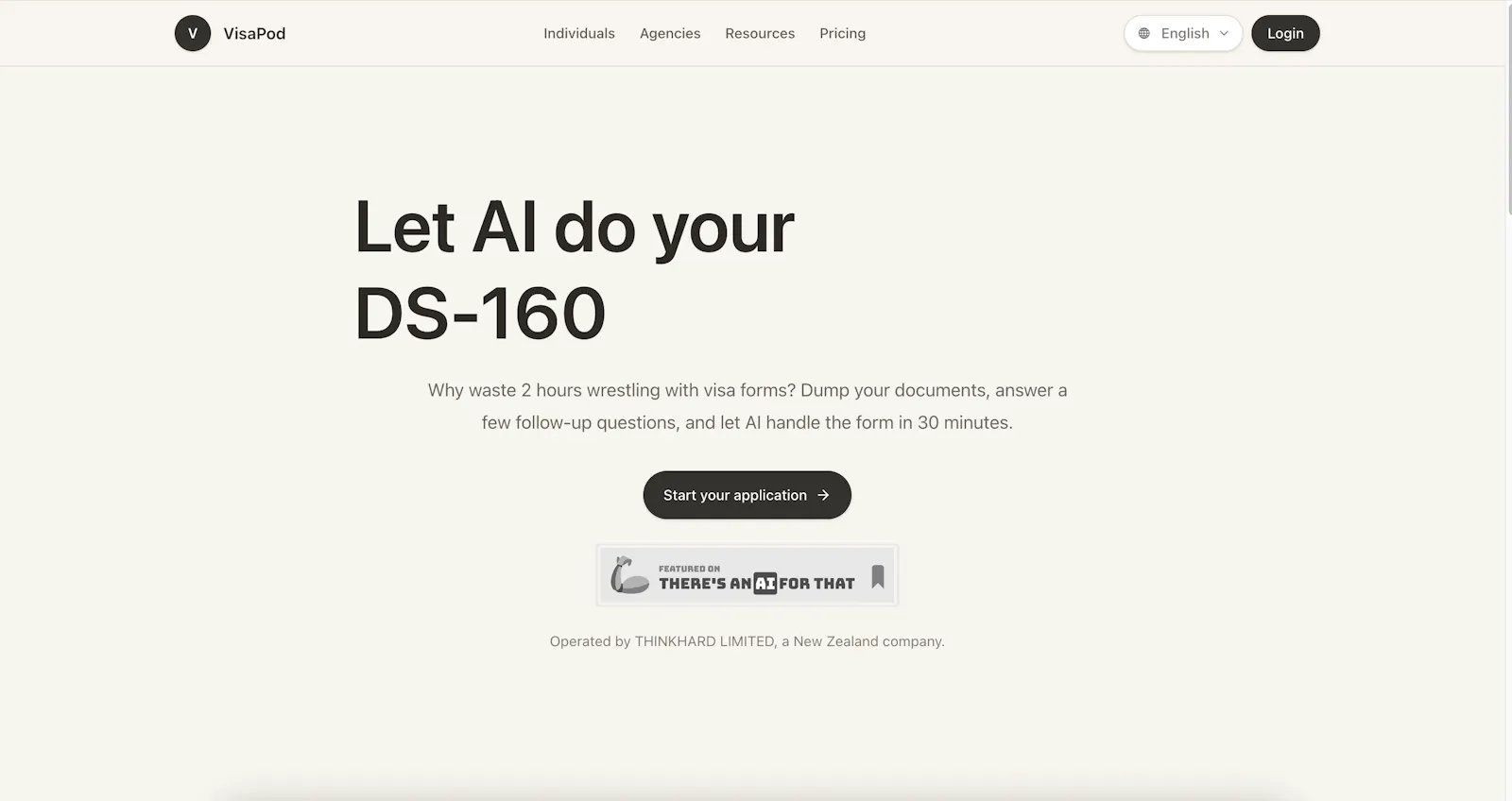 VisaPod screenshot 2