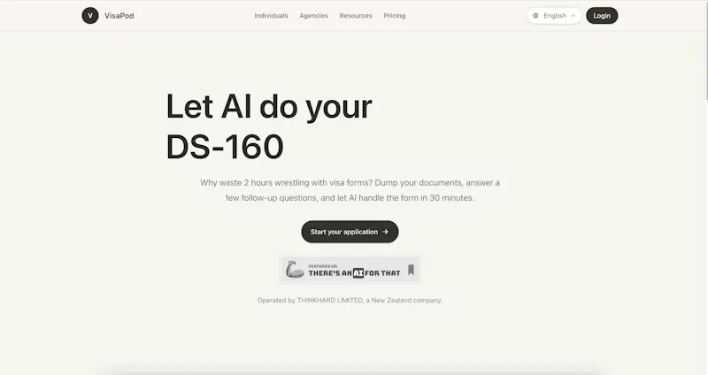 VisaPod screenshot 2