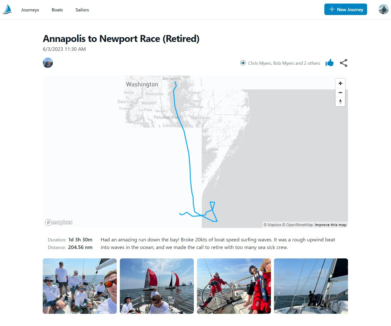 Sailjourn - Share your journeys on the water media 3