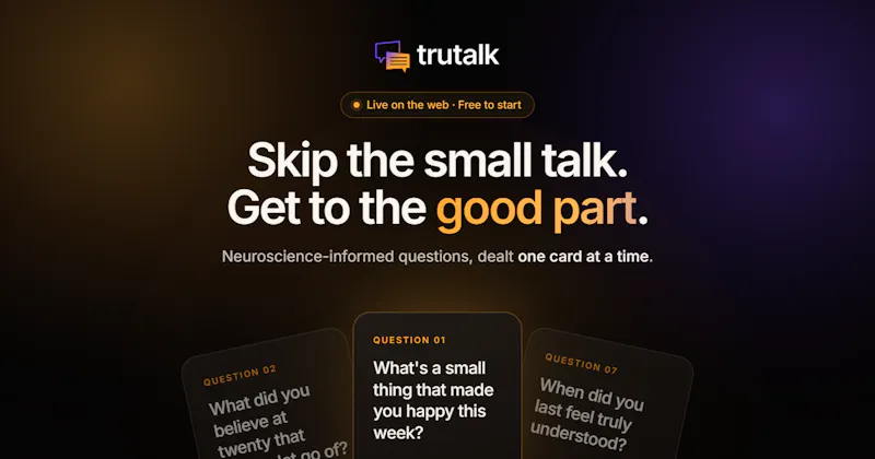 TruTalk - Intentional Conversation App screenshot 1