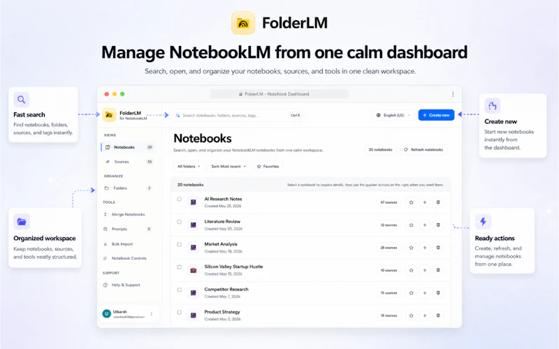 FolderLM For NotebookLM screenshot 3