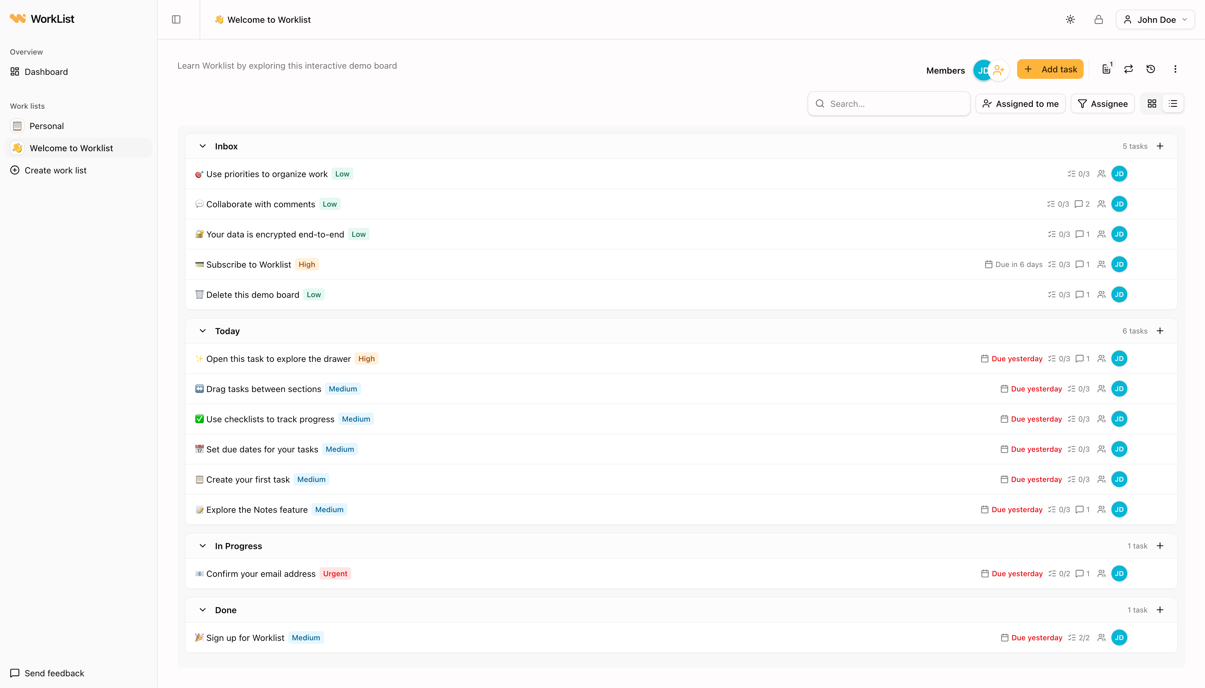 Worklist gallery image