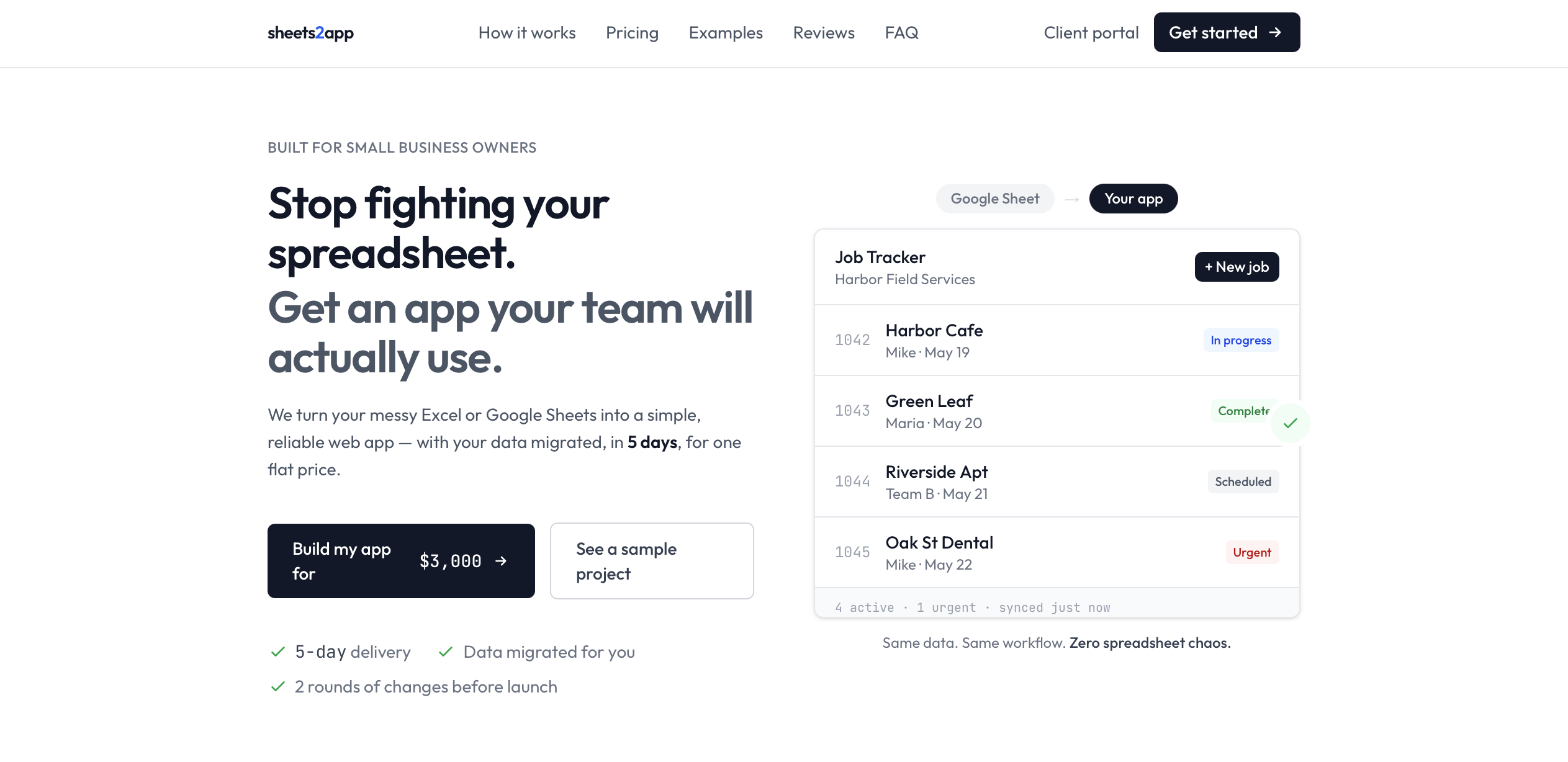 Sheets2App gallery image