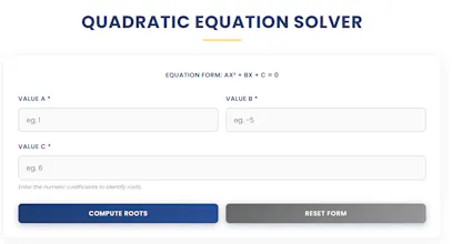 Quadratic Equation Solver | Ease Tools gallery image