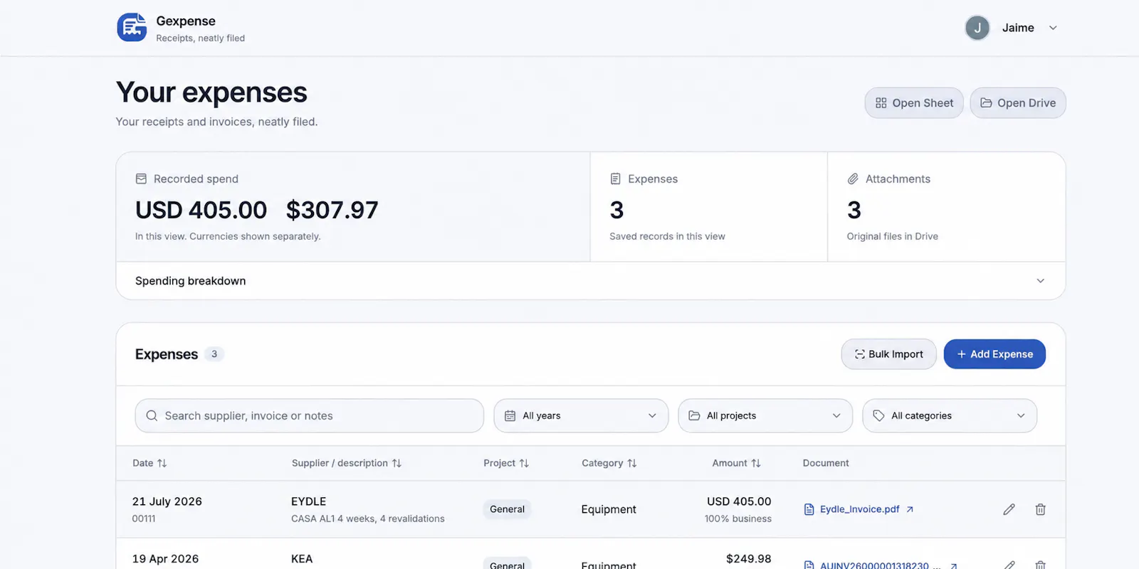 Gexpense screenshot 4