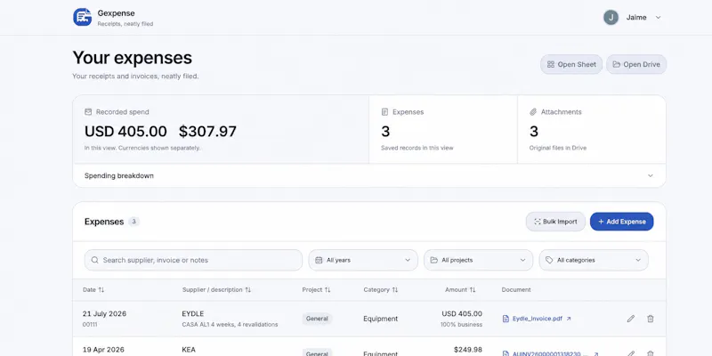 Gexpense screenshot 4