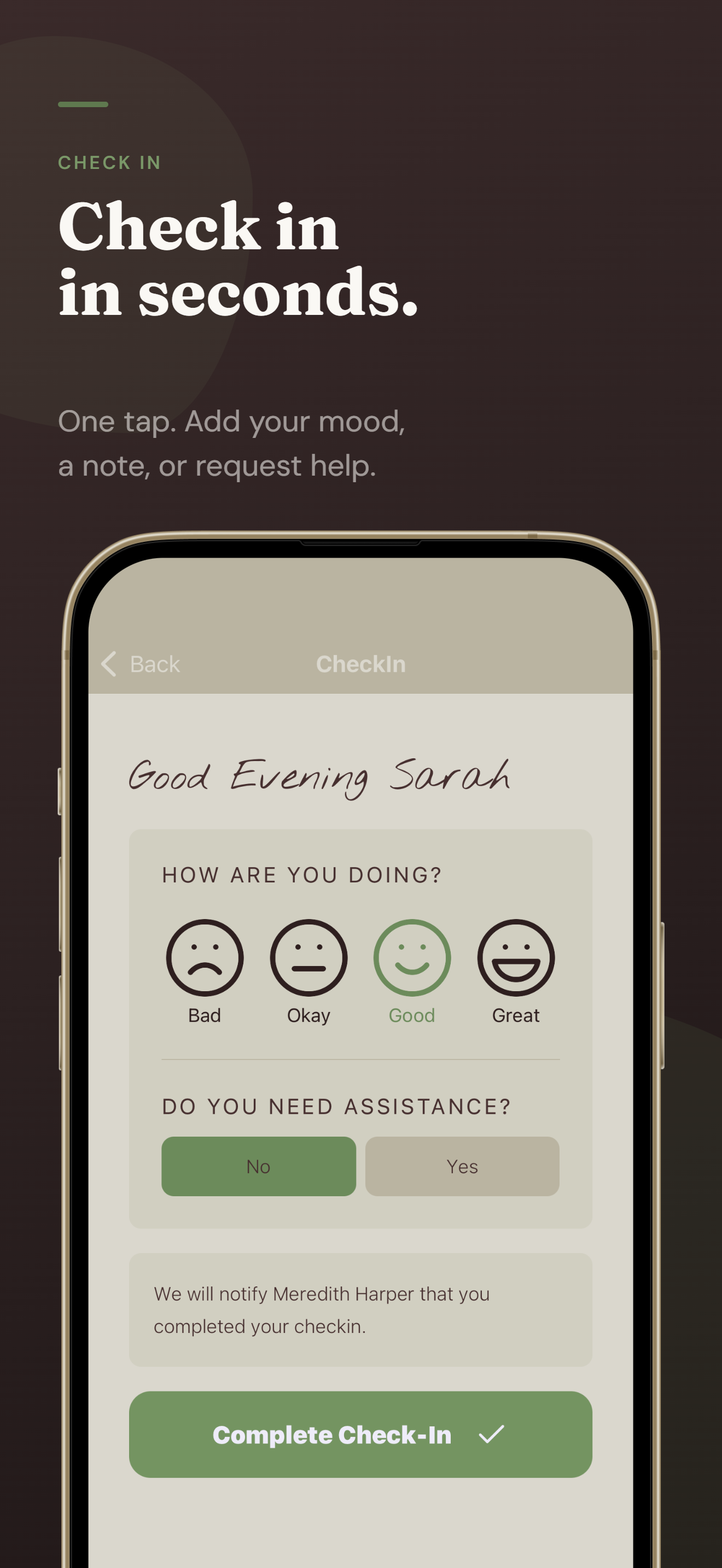 CheckIn More - Screenshot 2 showing product features and functionality