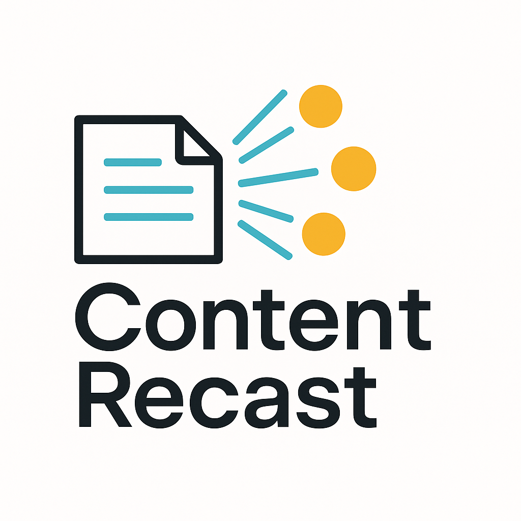 Content Recast logo - Product Hunt launch