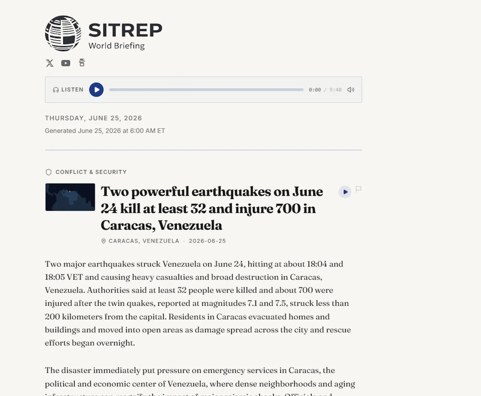 SITREP screenshot 1
