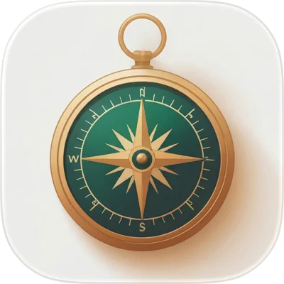 Qibla Finder, Kaaba Direction - Product Hunt launch logo and brand identity