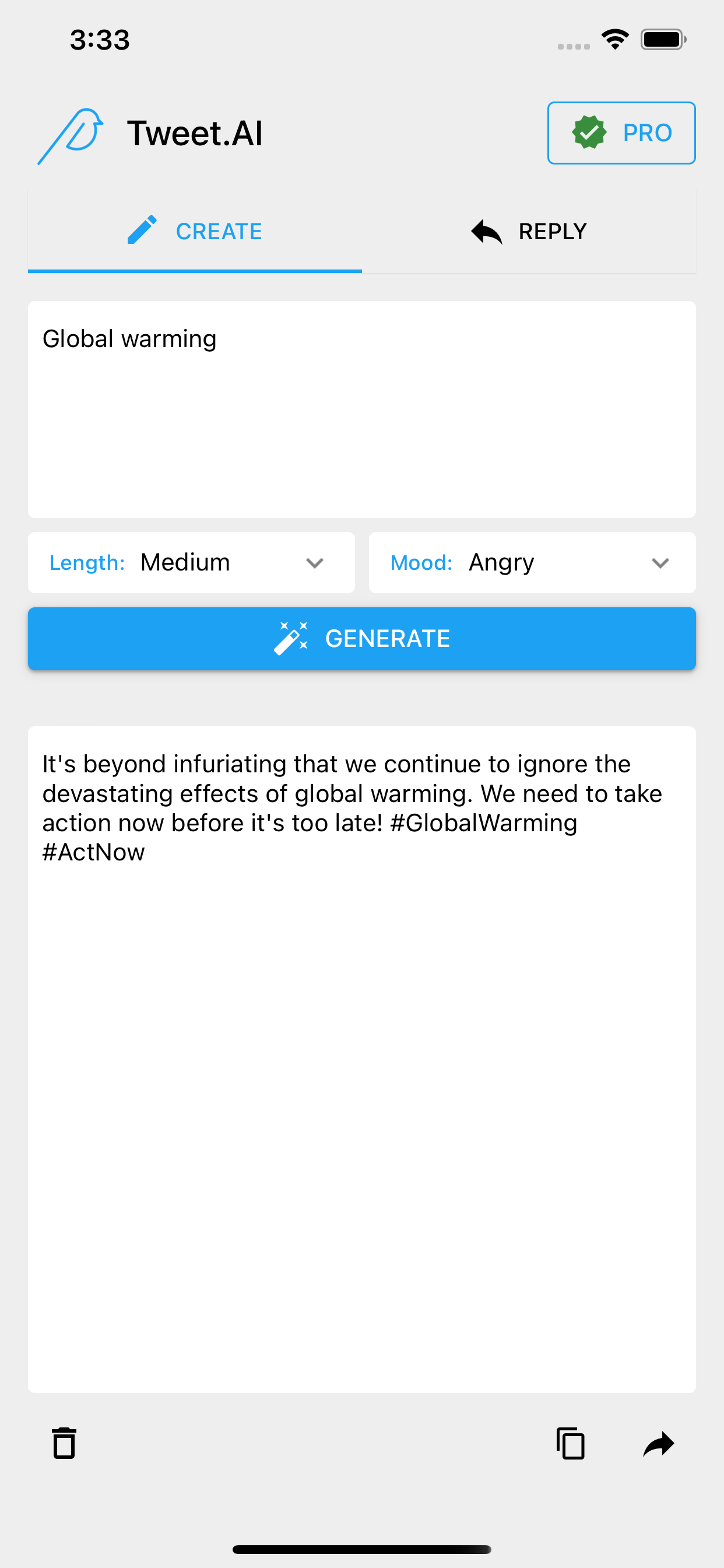 AI Tweet Writer (per Android & iOS) - Genera tweet e risposte perfette in diversi umori media 1