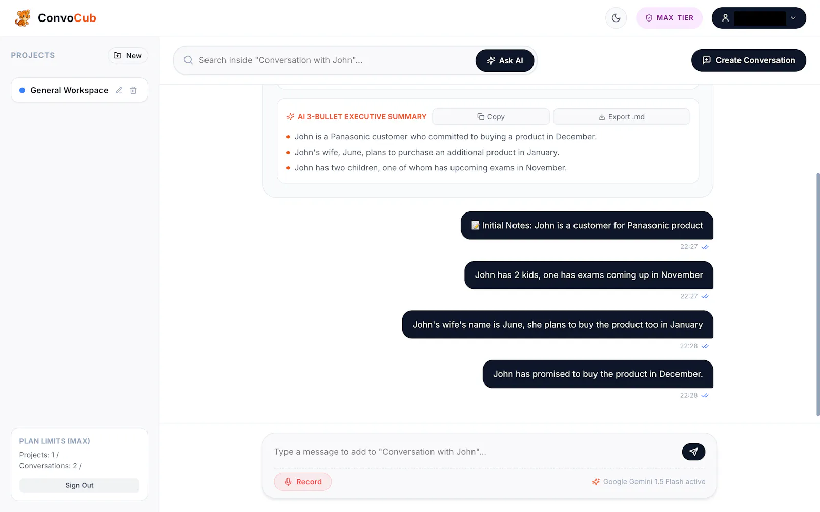 ConvoCub screenshot 2