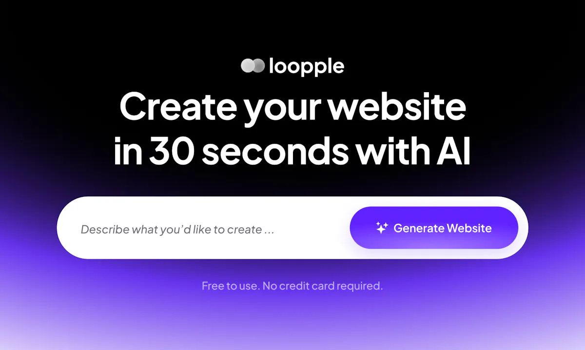 Loopple AI Website Builder