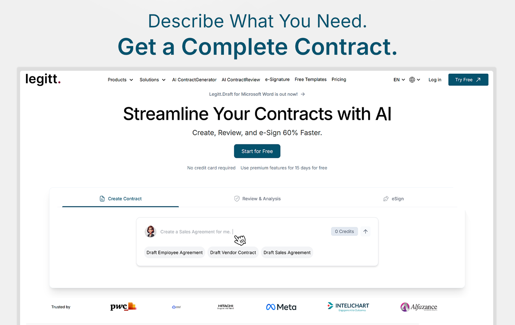 Legitt AI Contract Generator gallery image