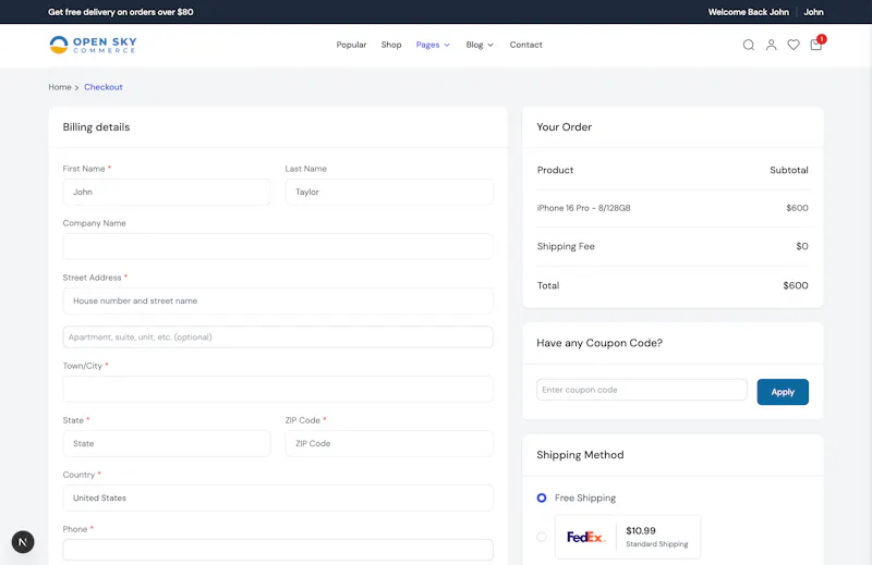 Open Sky Commerce screenshot 9