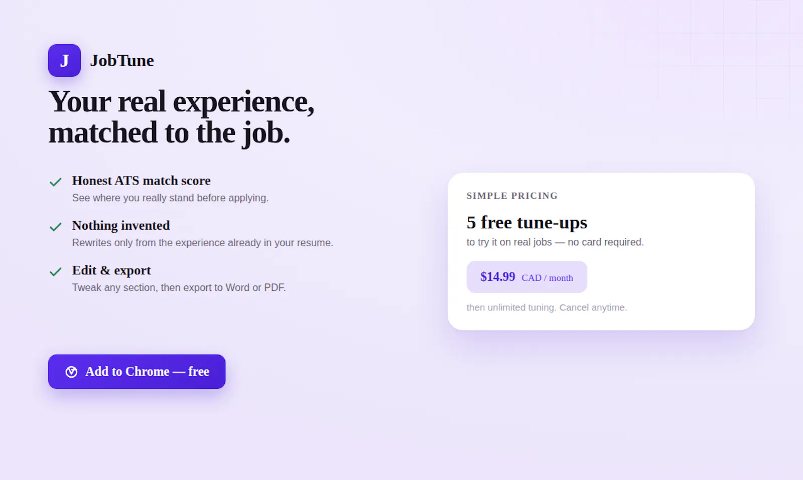 JobTune screenshot 3