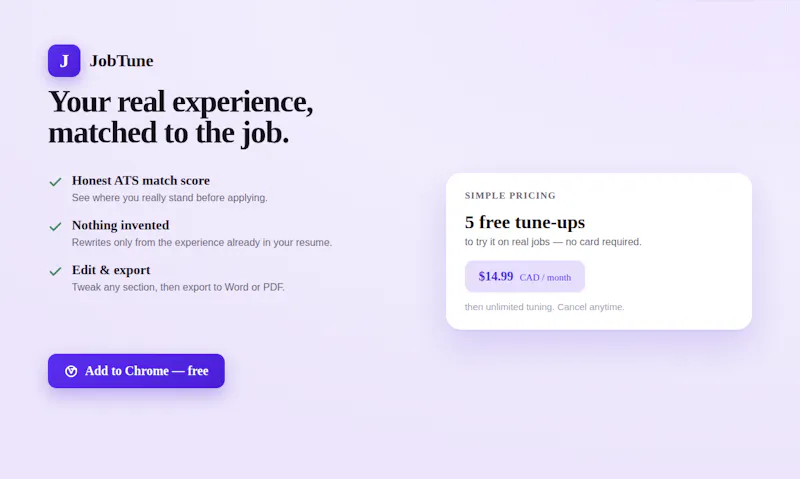 JobTune screenshot 3
