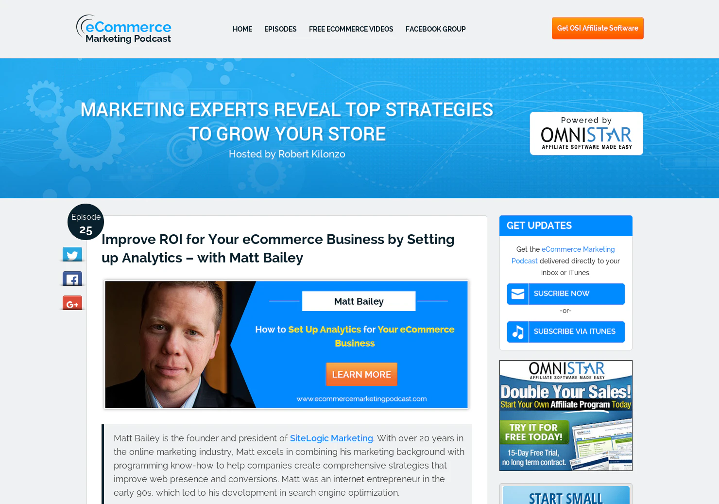 eCommerce Marketing Podcast - Improve ROI for Your eCommerce Business by Setting up Analytics