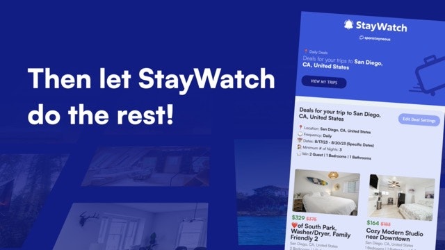 Staywatch - Google Flight警報，但適用於Airbnbs media 5