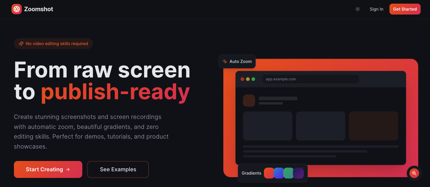 ZoomShot - Amazing screen recordings.