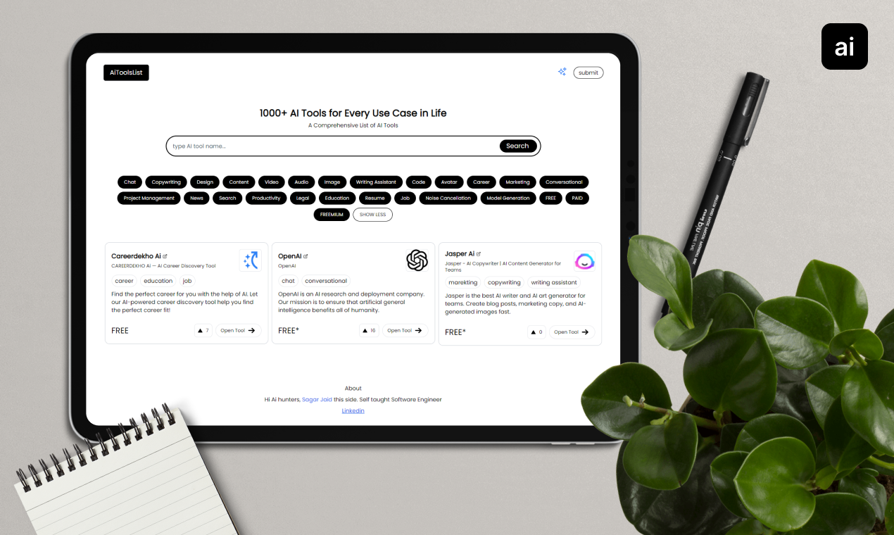 Liste des outils AI media 1