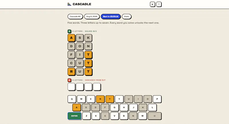 Cascadle screenshot 2