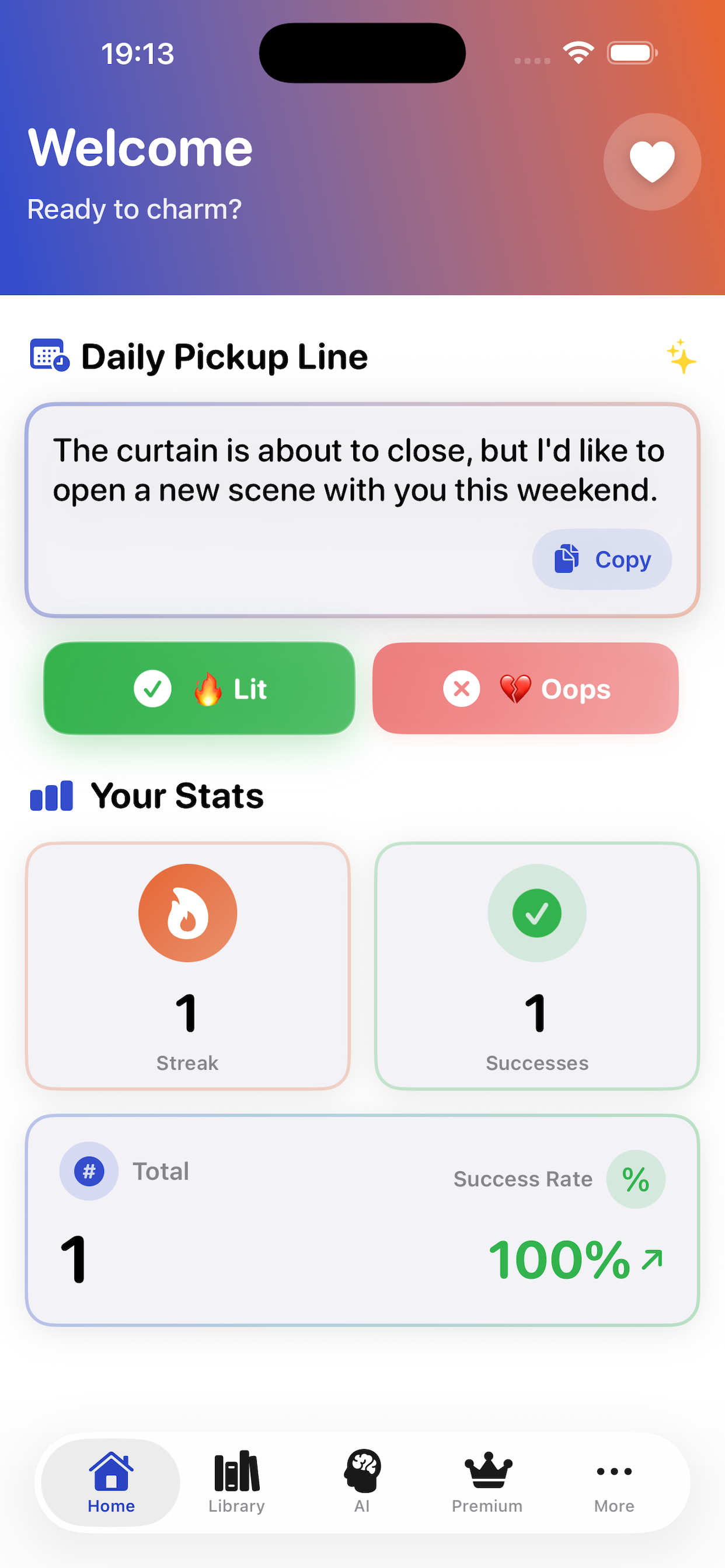 WingmateAI - Main product screenshot demonstrating key features and user interface