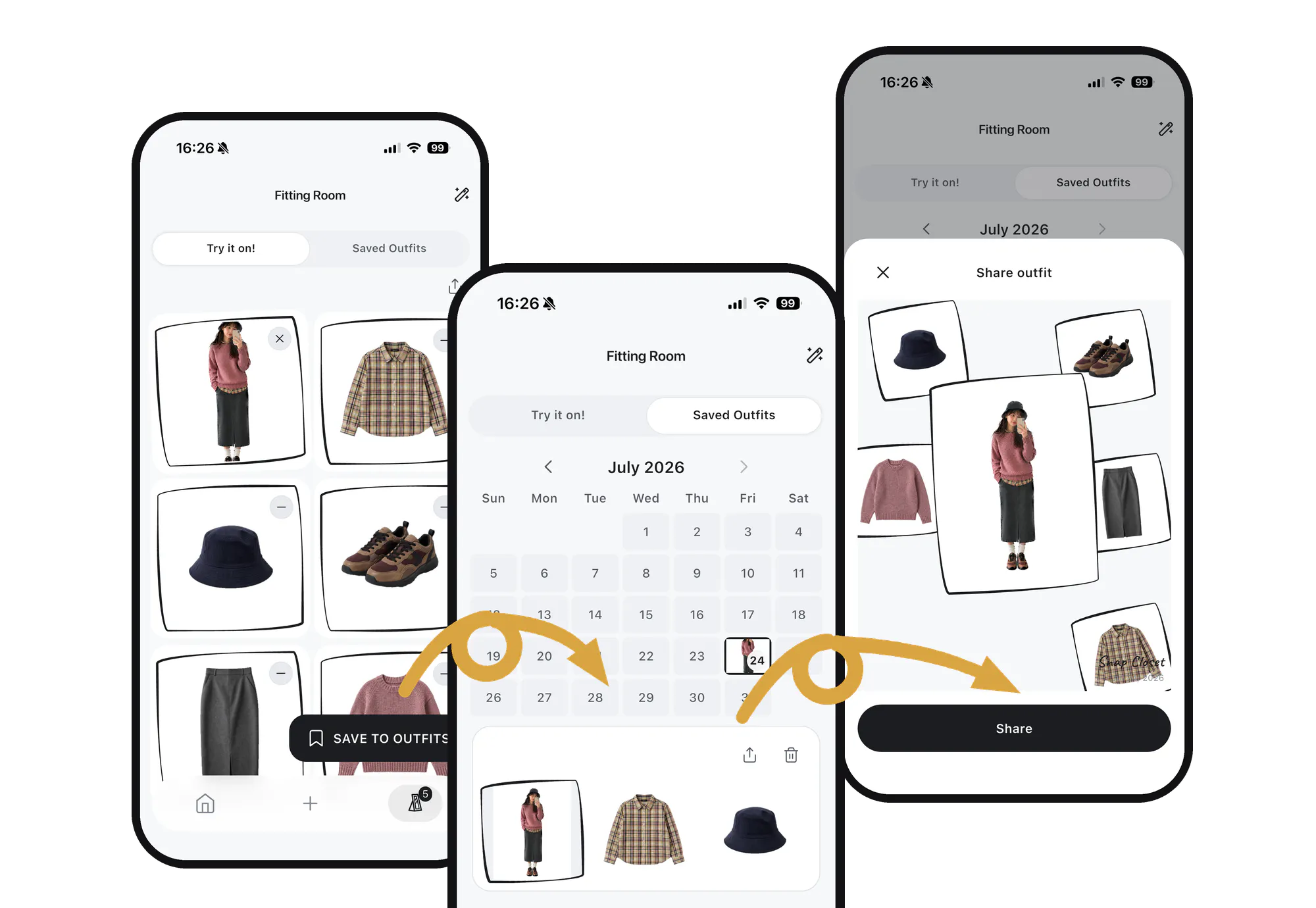 Snap Closet: Outfit & Wardrobe 截图 3