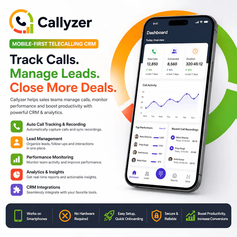 Smart Telecalling CRM - Callyzer screenshot 1