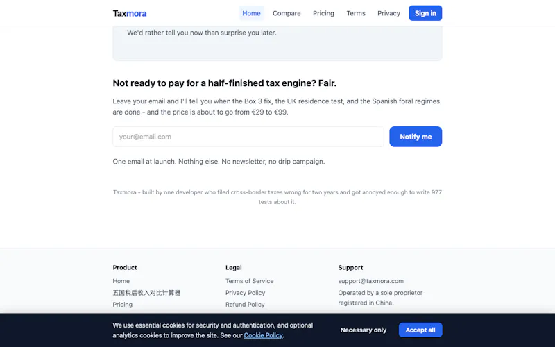 Taxmora screenshot 2