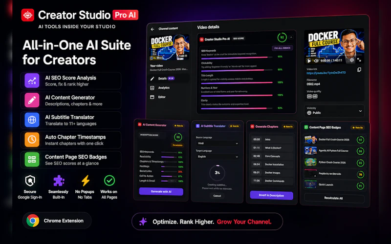 Creator Studio Pro AI for Youtubers screenshot 2