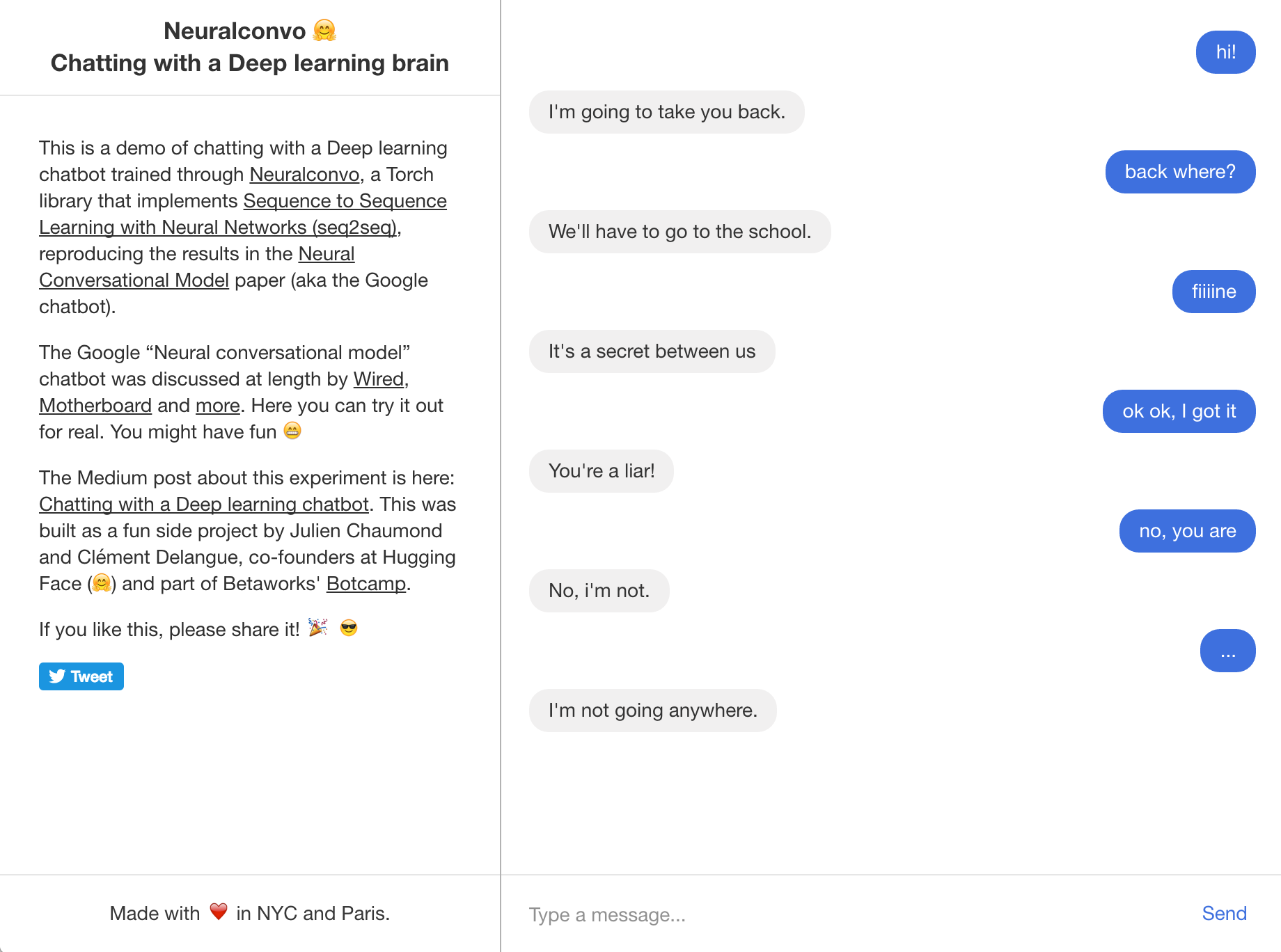 Deep learning chat gallery image