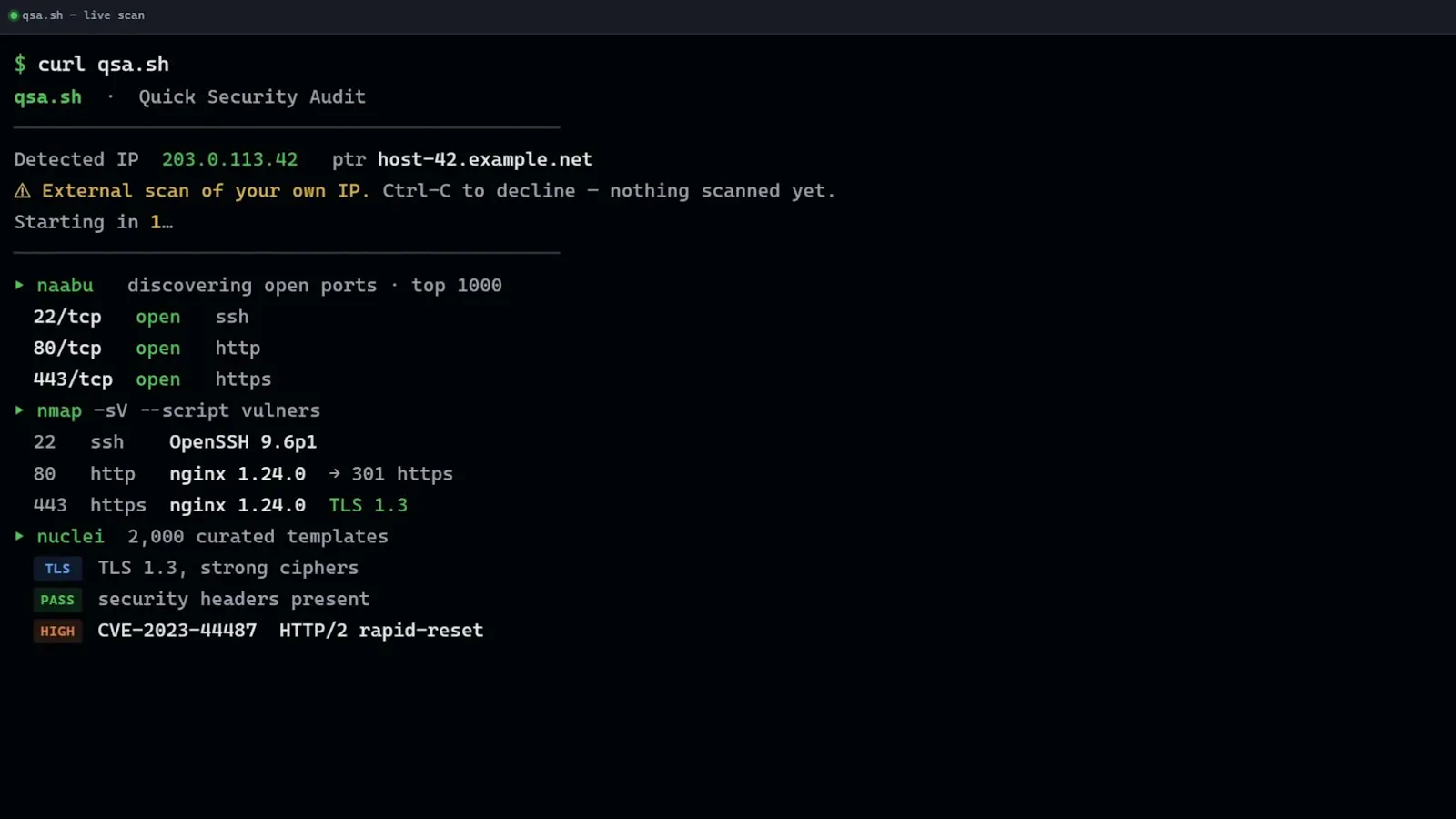 qsa.sh  screenshot 2