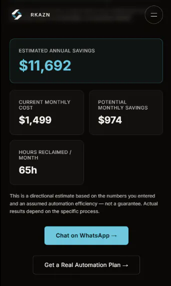 AI Automation ROI Calculator gallery image