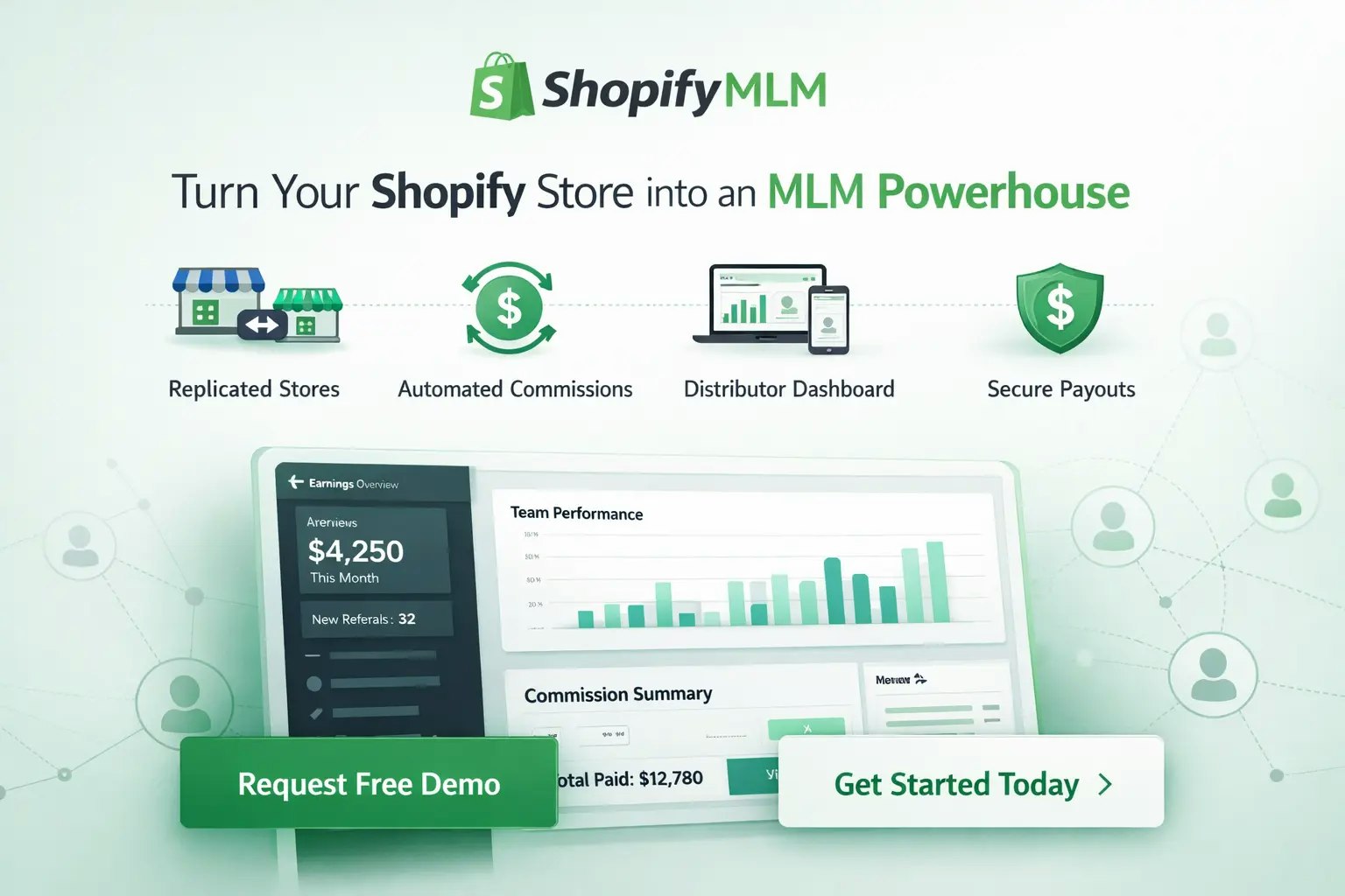 Shopify MLM Integration - Main product screenshot demonstrating key features and user interface