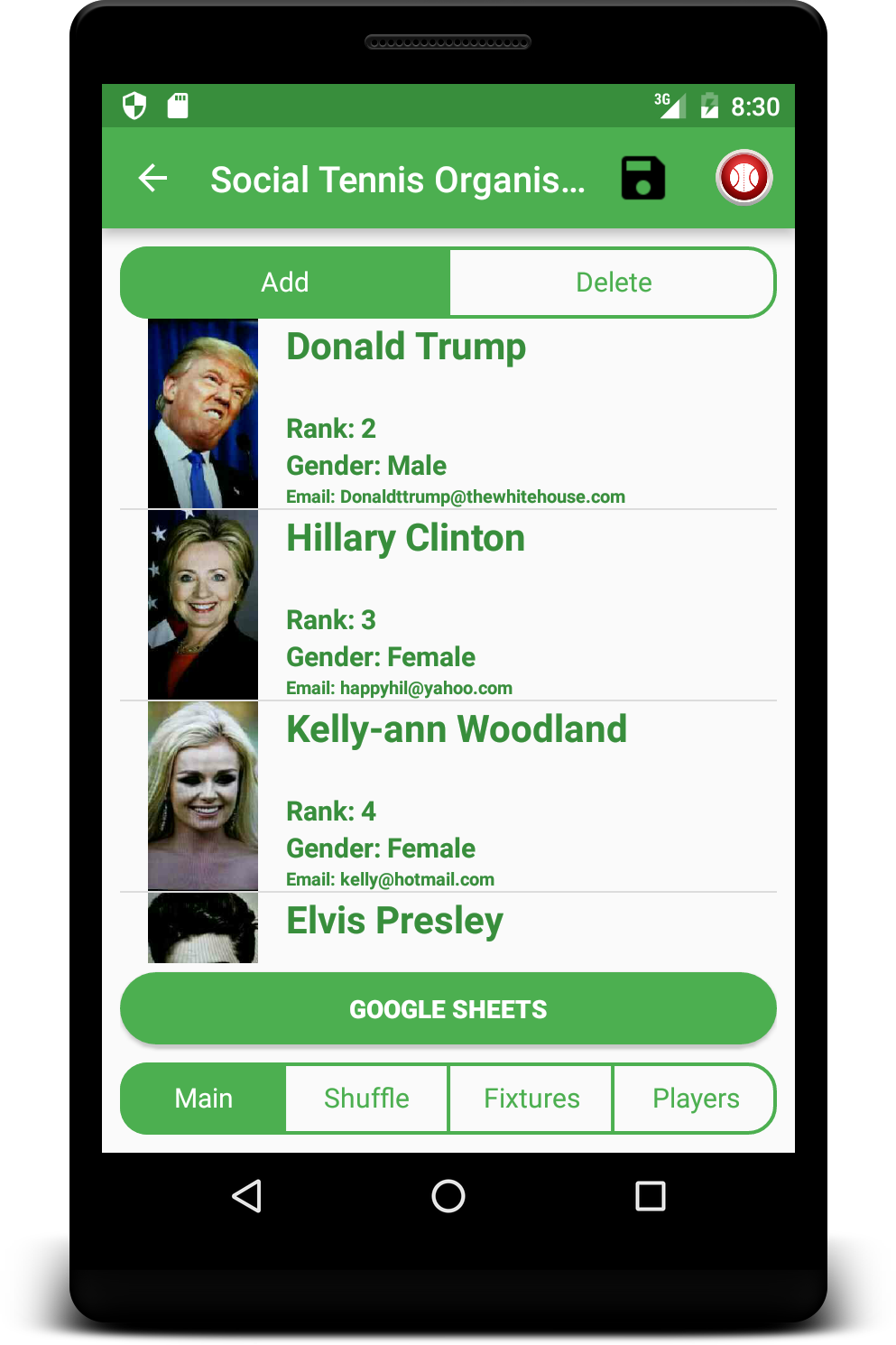 The Social Tennis Organiser gallery image