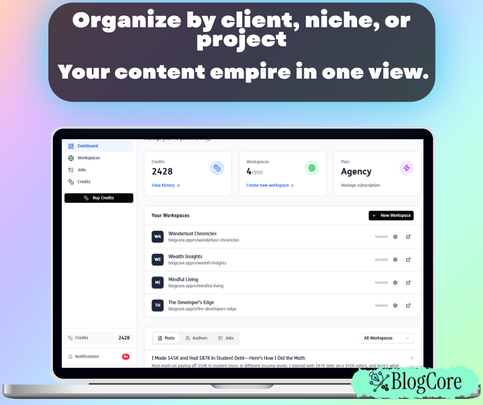 BlogCore App - AI Content Orchestrator gallery image