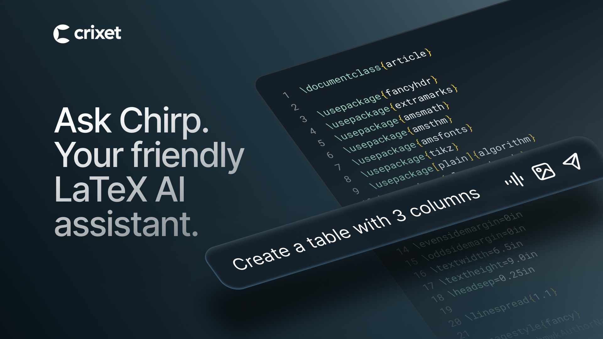 Média Crixet - Éditeur de latex propulsé par AI avec support vocal Recherche native 4