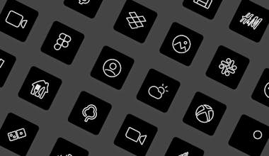 iOS 14 pixel perfect minimalist icon set gallery image