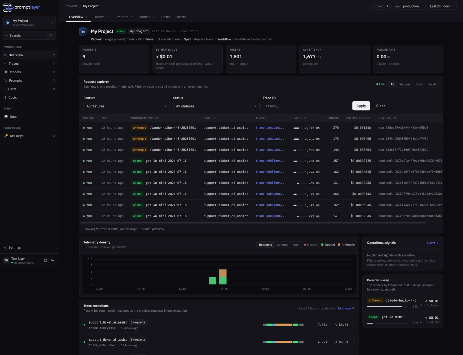 PromptLayer screenshot 2