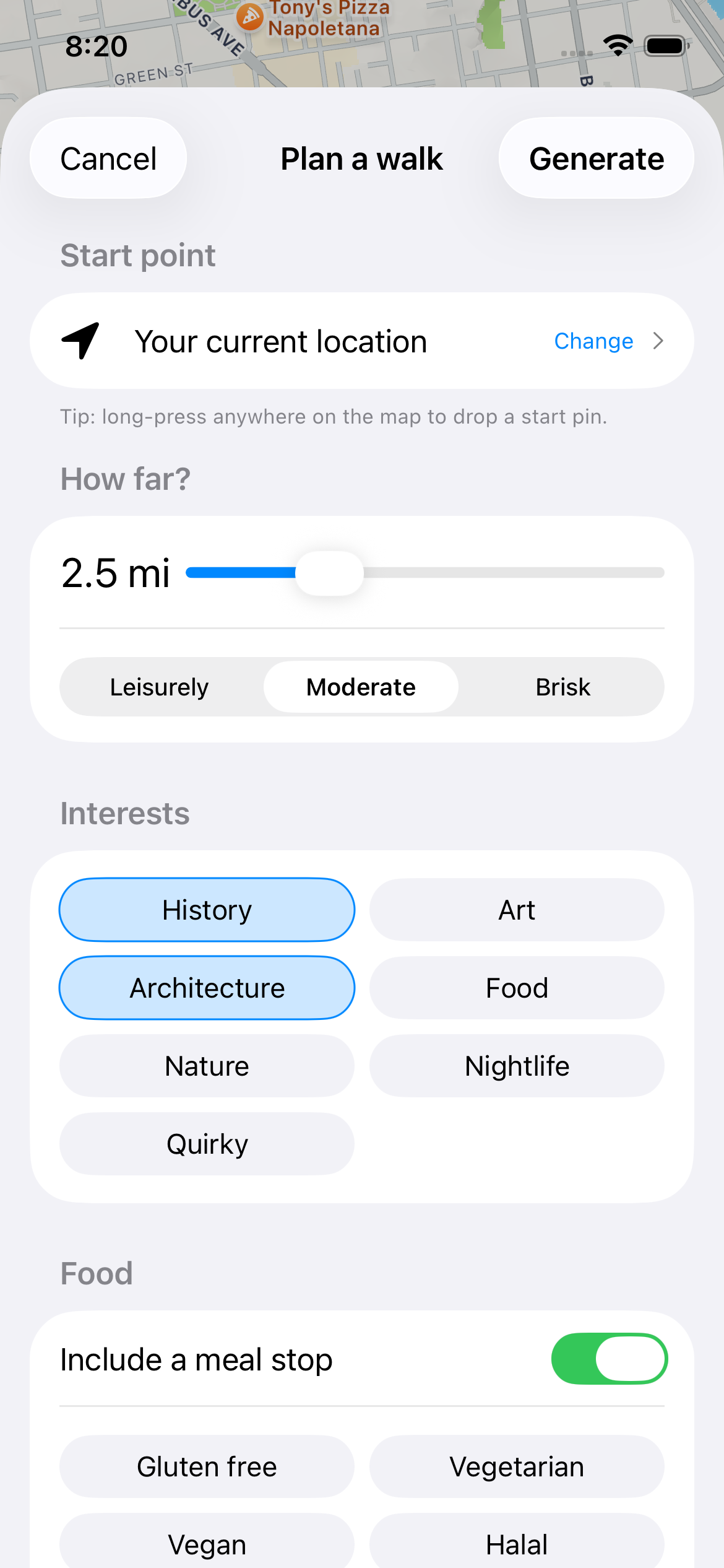 Mosey Tour Builder gallery image