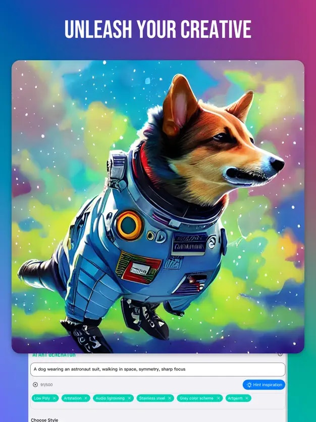 وسائط AI Art Generator Wonder Dream - أداة طلاء الصور التي تم إنشاؤها من الذكاء الاصطناعي 3