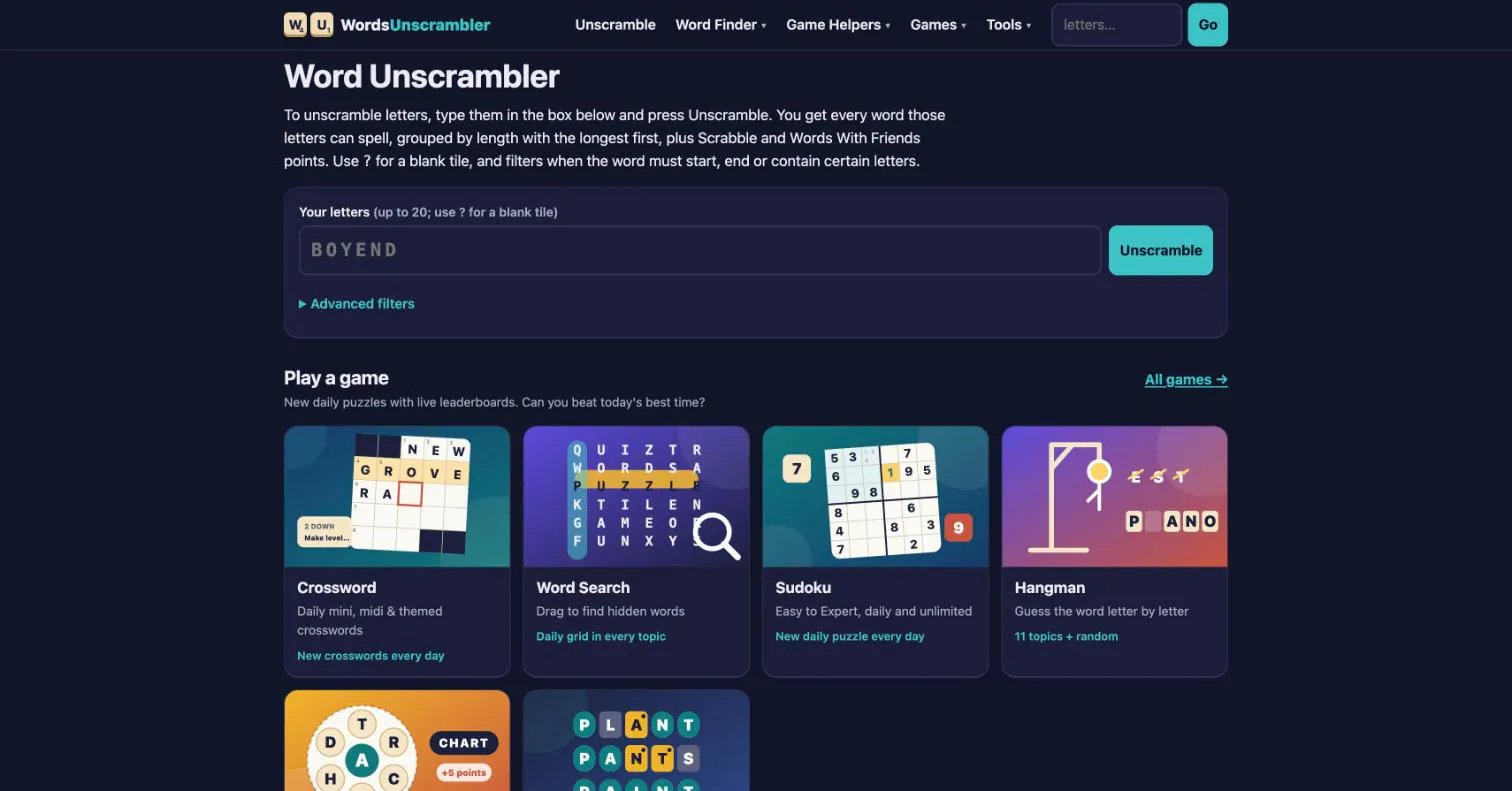 Words Unscrambler gallery image