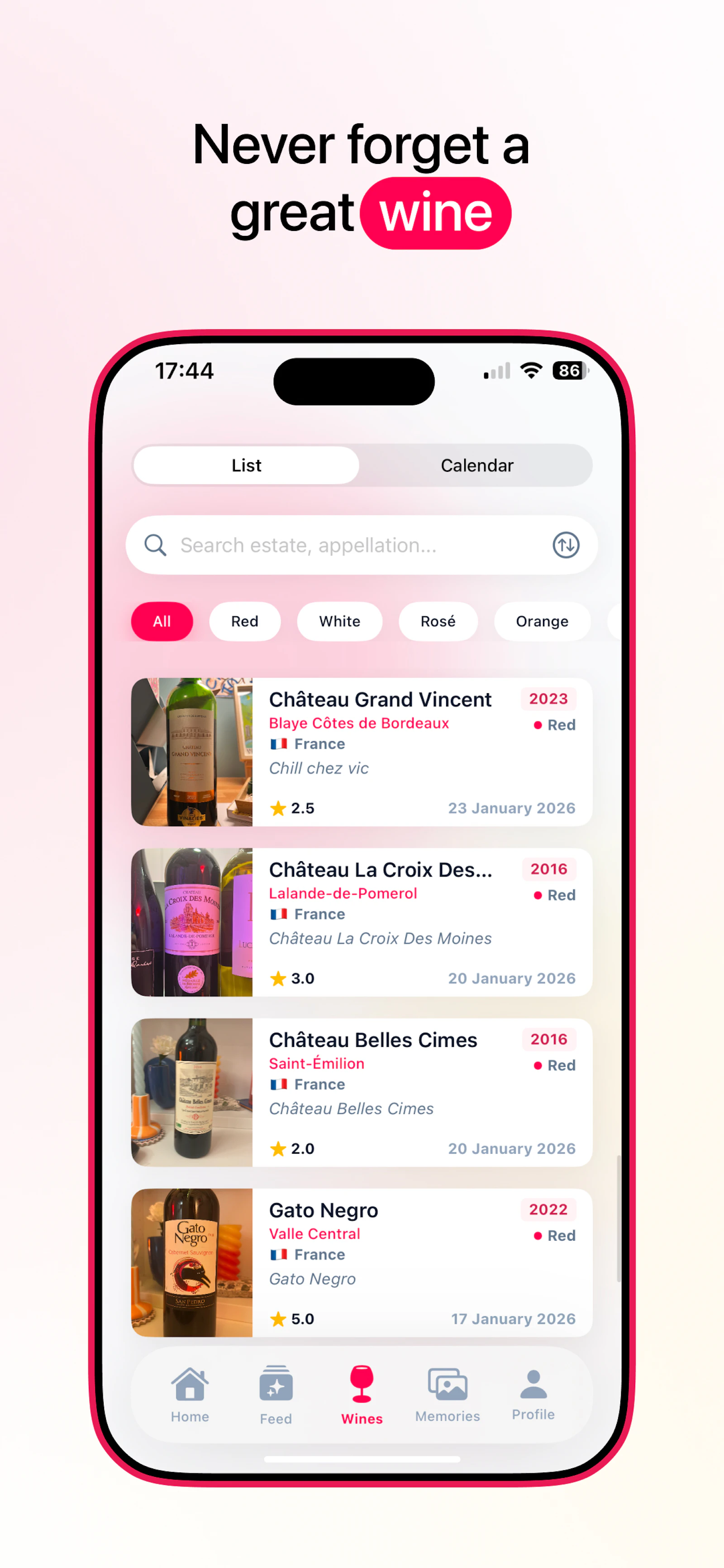 Wiona: Wine Journal screenshot 4