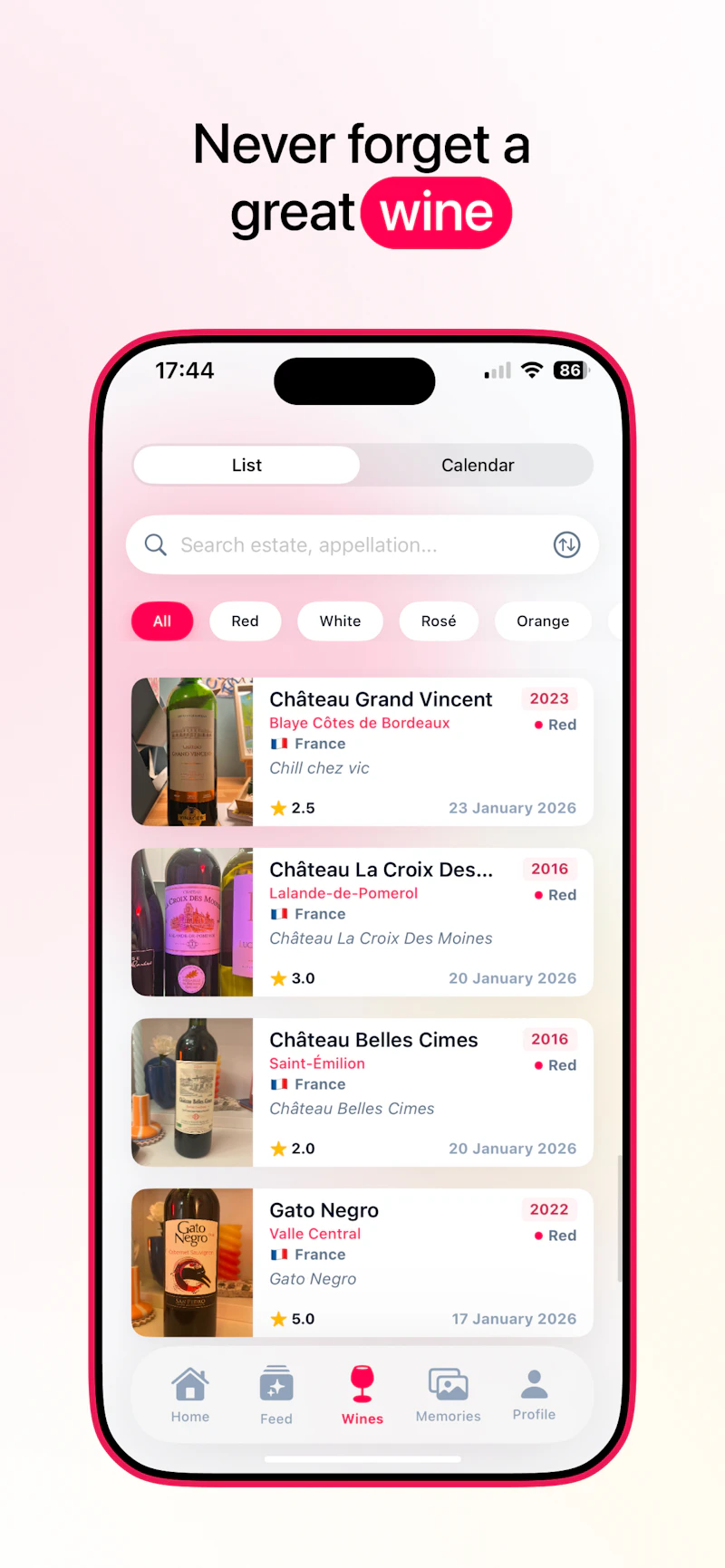 Wiona: Wine Journal screenshot 4